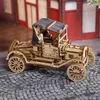 3D houten mechanisch puzzel: Historische auto UGR-T Productafbeelding-voorbeeld 2