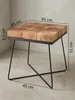 Quadratischer Beistelltisch Akazie, Industrial-Style, Produktbild-Vorschau 7