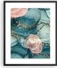 Gerahmtes Poster - Schwarzer Rahmen - Flüssigkeit Gold Rosa Produktbild-Vorschau 1