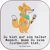Mr. & Mrs. Panda Tassenuntersetzer Journalist Herz - Weiß - Produktbild-Vorschau 1
