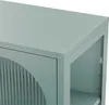 Credenza moderna a 2 ante da 80 cm in metallo e vetro verde Anteprima dell’immagine prodotto 5