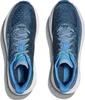 A top-down view of a pair of blue running shoes. Produktbild-Vorschau