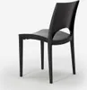 A black chair on a white background. Voir les images du produit