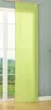 A sheer green curtain hangs in front of a window with a view of trees and a wooden floor. Produktbild-Vorschau