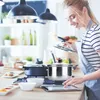 Topfset 12-teilig Edelstahl Kochtopfset Kochtöpfe Töpfe mit Produktbild-Vorschau 6