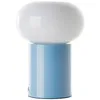 BRILLIANT blaue Tischleuchte mit weißem Glas DAENY | 27 cm Produktbild-Vorschau 3