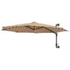 vidaXL Parasol mural avec LEDs 300 cm Taupe Voir les images du produit 10