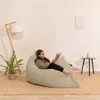 Pouf in velluto a coste BANANAIR 180 x 140 cm beige Anteprima dell’immagine prodotto 5