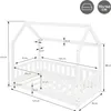 ML-Design Kinderbett 70x140 cm mit Rausfallschutz, Dach und Produktbild-Vorschau 7