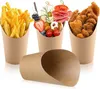 Surflyee 50 Stück Kraftpapier Becher 12oz Pommes Frites Produktbild-Vorschau 1