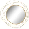 A round mirror with a decorative gold wire frame. Náhľad obrázku produktu