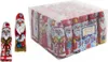 A box of chocolate Santa figures and two individual chocolate Santa figures. Náhled obrázku produktu