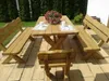 Massives Gartenmöbel-Set IM aus Holz – Tisch + 2 Bänke mit Produktbild-Vorschau 3