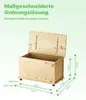 KMH Spielzeugkiste Holz Natur 4 Doppelrollen Deckel 70L Produktbild-Vorschau 4