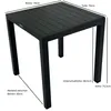 DEGAMO Bistrotisch Gartentisch PARIS 70x70cm, Aluminium Produktbild-Vorschau 10