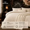 ZIRVEHOME Bettwäsche 200x220 Creme Damast Streifen – Produktbild-Vorschau 7