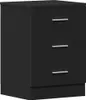 vidaXL Szafki nocne 2 szt. czarne 38x35x56 cm materiał Podgląd zdjęcia produktu 3
