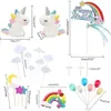 Décoration de gâteau licorne anniversaire, décoration de Voir les images du produit 4