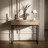 Tavolo consolle stile loft ELANO 2 cassetti 80 cm Rovere Anteprima dell’immagine prodotto 8