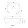 Diagrams showing the dimensions of a sink. Náhled obrázku produktu