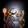 Two action figures, He-Man and Vecna, are posed in a dynamic battle scene against a dark, gradient background with reflections. Produktbild-Vorschau