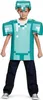 A young boy wearing a Minecraft diamond armor costume and jeans. Produktbild-Vorschau
