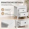 Mesa de noche moderna HOMCOM con 2 cajones, mesa auxiliar, Vista previa de la imagen del producto 6