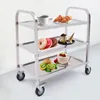 Servierwagen 3 Borde Küchenwagen Rollwagen Speisewagen Produktbild-Vorschau 3