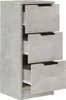 vidaXL Credenza grigio cemento 30x30x70 cm materiale a base Anteprima dell’immagine prodotto 5