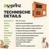 zooprinz Hasenstall Mukkel Wetterfest 2-Etagen Klappdach Produktbild-Vorschau 13