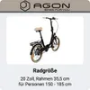 Agon Cruiser 20 Zoll Klapprad für Damen und Herren 150 - Produktbild-Vorschau 6