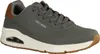 A single gray Skechers Uno sneaker is shown from the side against a white background. Voir les images du produit
