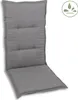 A gray chair cushion is shown against a white background. Produktbild-Vorschau