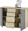 Kommode - 120 x 84 cm - 2 Türen - 4 Schubladen - Grau matt Produktbild-Vorschau 3