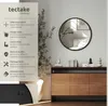 Miroir mural rond FIONA avec cadre en aluminium - 60 cm Voir les images du produit 2