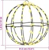vidaXL Ball mit 96 LEDs Warmweiß 31,5 x 31,5 x 32 cm Metall Produktbild-Vorschau 7