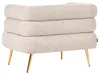 BELIANI Sessel Beige aus Stoff mit Goldenen Beinen Produktbild-Vorschau 6