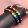 7 Chakra Bracelet de pierres de lave, Bracelet de pierres Produktbild-Vorschau 8