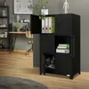 ML-Design schedario 75x40x120 cm, nero, acciaio, mobile da Anteprima dell’immagine prodotto 9
