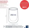 KELA Filiżanki do latte macchiato FONTANA zestaw 2 250 ml Podgląd zdjęcia produktu 3