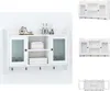 vidaXL Armoire suspendue MDF blanc - Étagères murales Voir les images du produit 1