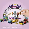 LEGO Friends racing set with figures, cars, and a finish line podium. Produktbild-Vorschau