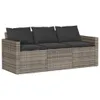 The Living Store 2-tlg. Garten-Essgruppe mit Kissen Grau Produktbild-Vorschau 5