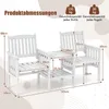 COSTWAY Gartenbank mit Tisch, 2-Sitzer Bank Sitzbank Produktbild-Vorschau 7