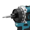 A close-up view of the chuck and torque adjustment ring of a cordless drill. Náhľad obrázku produktu