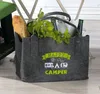 Gilde Tasche, "Happy Camper", Spruch, Wohnwagenmotiv, Filz, Anteprima dell’immagine prodotto 3