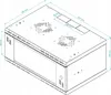 Skriňa RACK 19" 4U 350mm Serverová Závesná sklenená dvere Náhľad obrázku produktu 11