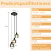 ZMH Pendelleuchte Schwarz Glas Esstisch 3 Flammig Produktbild-Vorschau 7