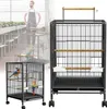 Voliéra pro ptáky LZQ na kolečkách 46x46x91 cm - kovová Náhled obrázku produktu 1