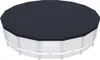 A round swimming pool with a dark cover. Produktbild-Vorschau